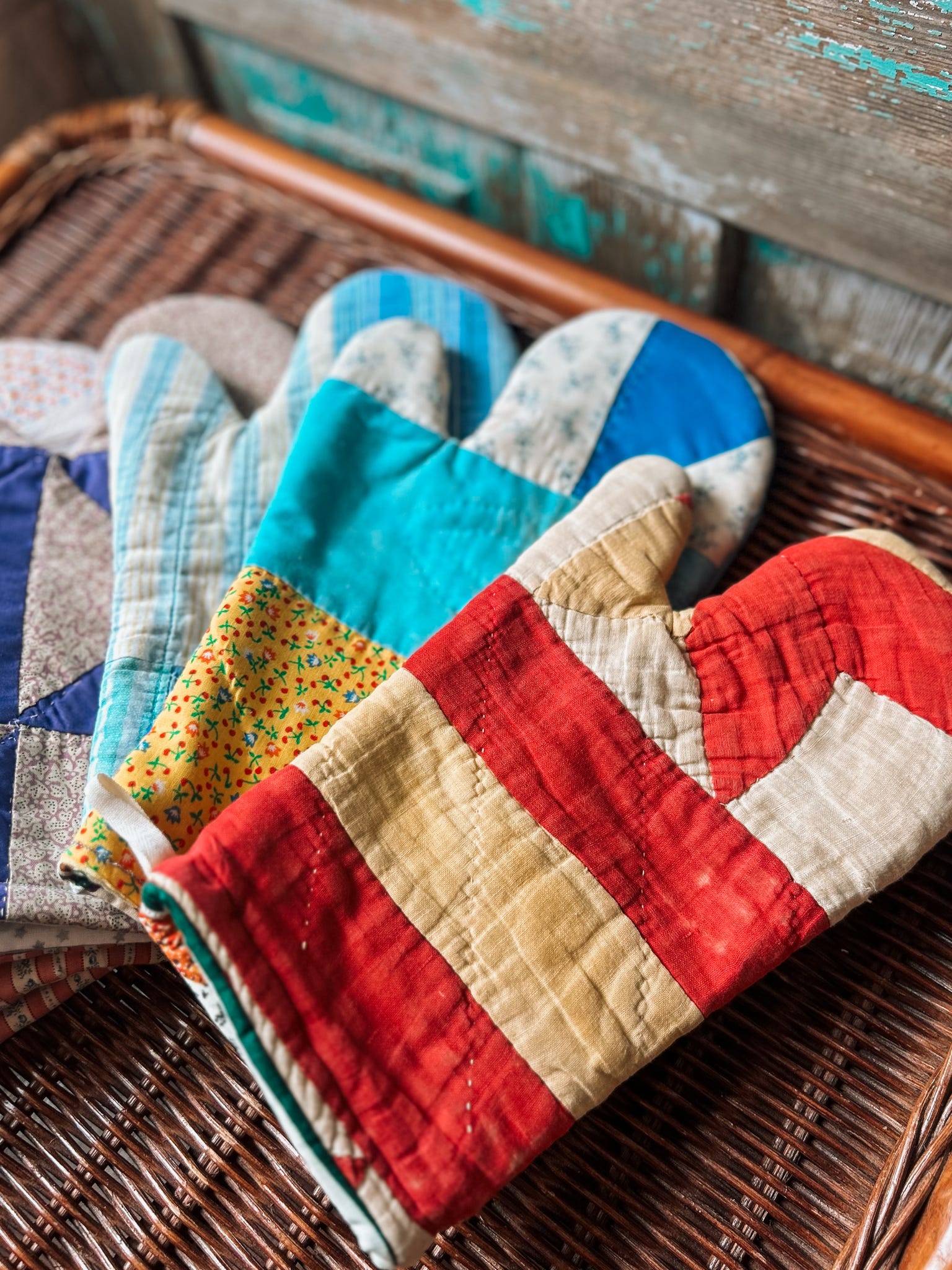 Upcycled Oven Mitts & Pot Holders