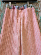 Upcycled "Blush" Vintage Pink Chenille Pants: Child's 3T/4T