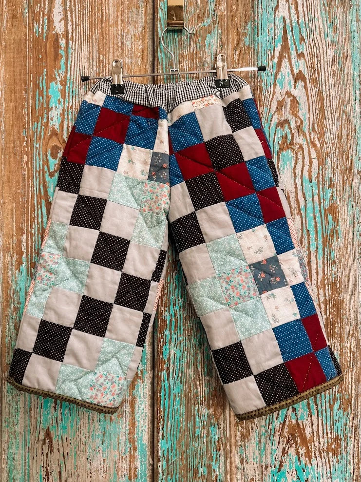 Upcycled "Patchwork" Vintage Quilt Pants: Child's 12-18 months