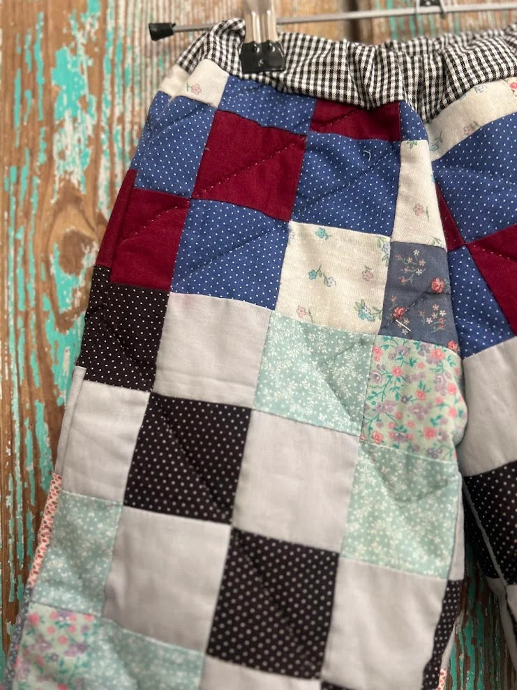 Upcycled "Patchwork" Vintage Quilt Pants: Child's 12-18 months
