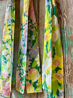 Upcycled "April Showers" Vintage Floral Coverlet Head Scarf