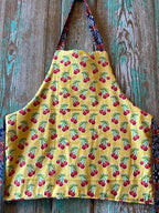 Upcycled "Harlow" Vintage Red and Yellow Quilt Apron: Toddler