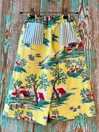 Upcycled "Country Home" Vintage Cotton Pants with Pockets: Child's 2T