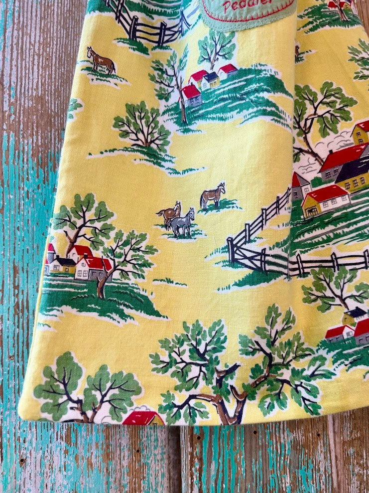 Upcycled "Country Home" Vintage Cotton Tote