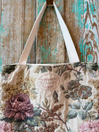 Upcycled Vintage Floral Tapestry Tote