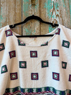 Upcycled Vintage Towel Poncho Tank: Women's XL/XXL