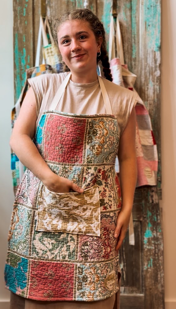 Upcycled "Boho" Quilt Apron: Adult Full