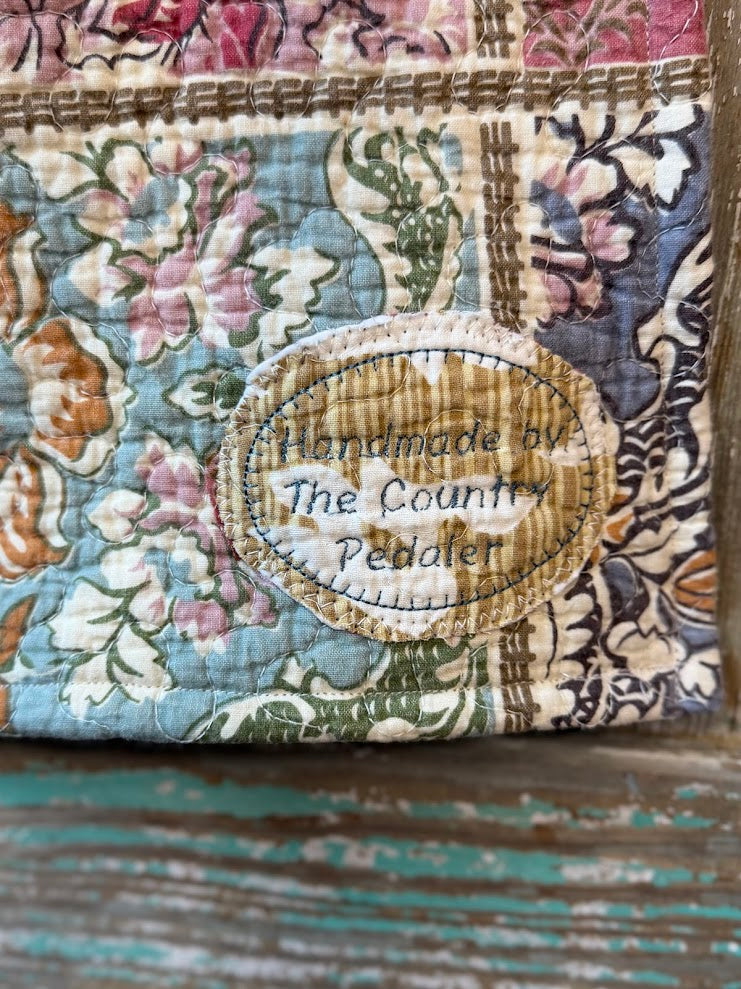 Upcycled "Boho" Quilt Apron: Adult Full