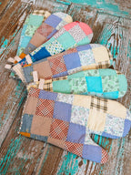 Upcycled Quilt Oven Mitt: "Around the World"