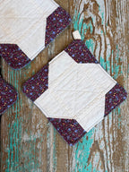Upcycled Quilt Pot Holder: Red Friendship Star
