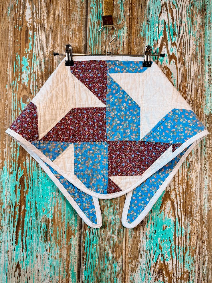 Upcycled "Friendship Star" Vintage Quilt Neck Scarf