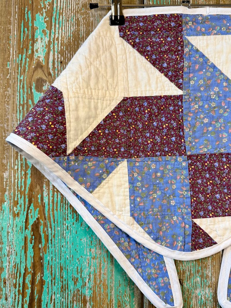 Upcycled "Friendship Star" Vintage Quilt Neck Scarf
