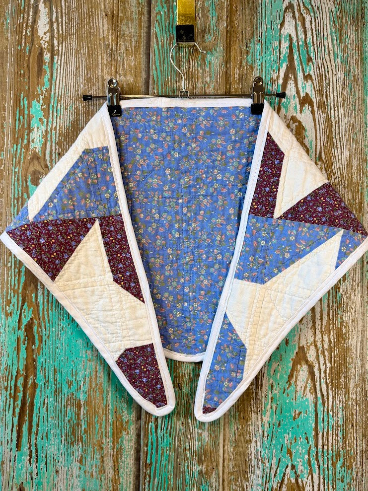 Upcycled "Friendship Star" Vintage Quilt Neck Scarf