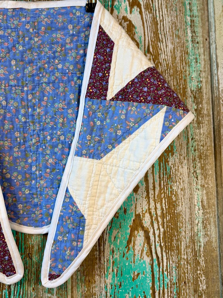 Upcycled "Friendship Star" Vintage Quilt Neck Scarf