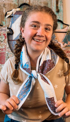 Upcycled "Friendship Star" Vintage Quilt Neck Scarf