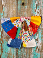 Upcycled Vintage "Crazy Patch" Quilt Bow: 20"