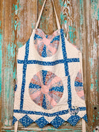 Upcycled Vintage Dresden Plate Quilt Apron: Adult Full