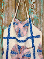 Upcycled Vintage Dresden Plate Quilt Apron: Adult Full