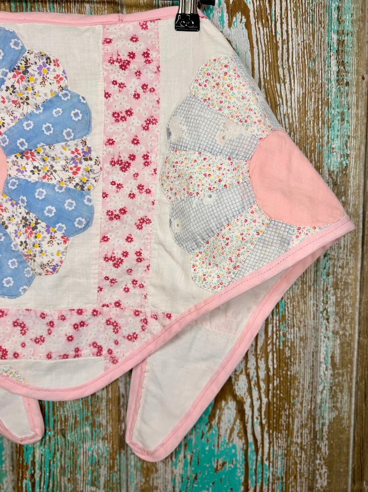 Upcycled Vintage Dresden Plate Quilt Neck Scarf #1