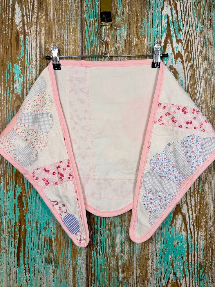 Upcycled Vintage Dresden Plate Quilt Neck Scarf #1