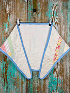 Upcycled Vintage Log Cabin Quilt Neck Scarf #2