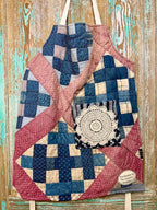 Upcycled Vintage Calico Patch Quilt Apron #1: Adult Full
