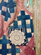 Upcycled Vintage Calico Patch Quilt Apron #1: Adult Full