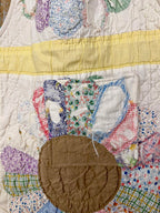 Upcycled Vintage Dresden Quilt Apron: Kids Full