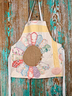 Upcycled Vintage Dresden Quilt Apron: Toddler Full