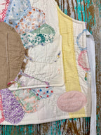 Upcycled Vintage Dresden Quilt Apron: Toddler Full