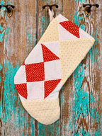Upcycled Vintage Red & Yellow Quilt Stocking