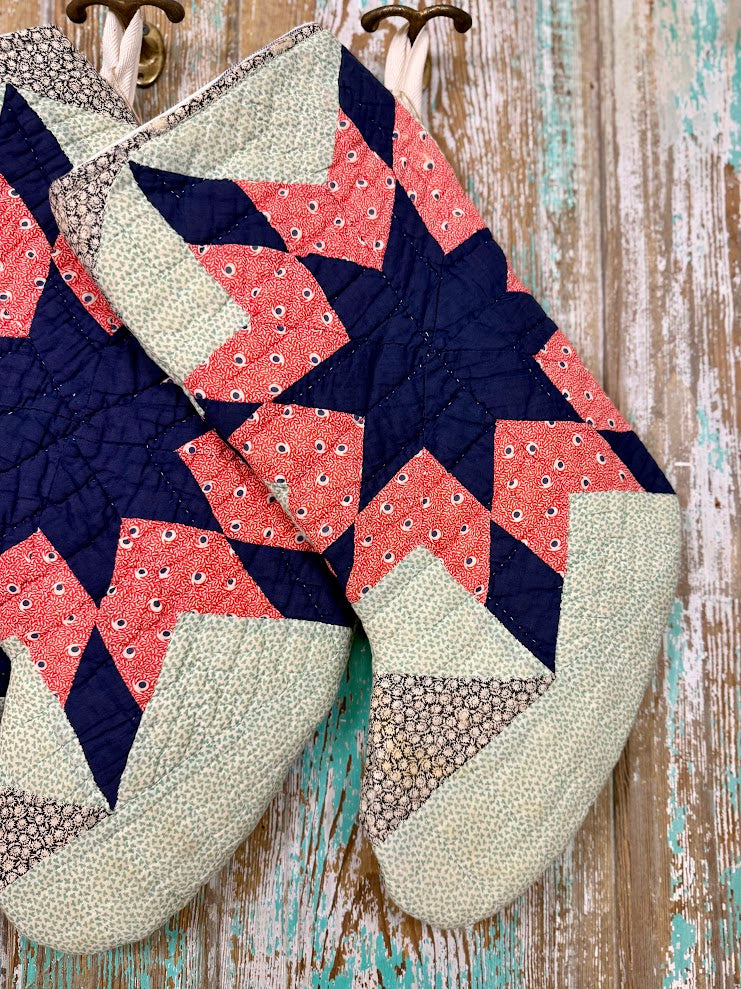 Upcycled Vintage 8-Point Star Quilt Stocking