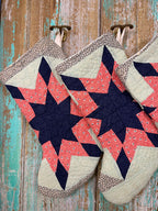 Upcycled Vintage 8-Point Star Quilt Stocking