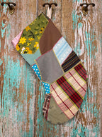 Upcycled Vintage Crazy Quilt Stocking: P1