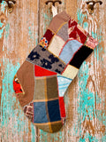 Upcycled Vintage Crazy Quilt Stocking: P3