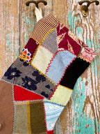 Upcycled Vintage Crazy Quilt Stocking: P3