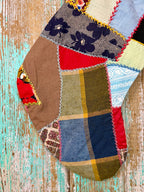 Upcycled Vintage Crazy Quilt Stocking: P3