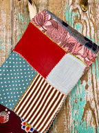 Upcycled Vintage Crazy Quilt Stocking: P4