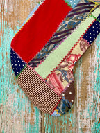 Upcycled Vintage Crazy Quilt Stocking: P5