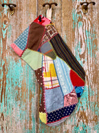 Upcycled Vintage Crazy Quilt Stocking: P5