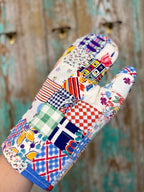 Upcycled Quilt Oven Mitt: Patchwork P5