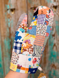 Upcycled Quilt Oven Mitt: Patchwork P3