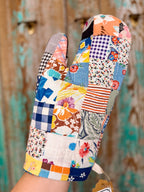 Upcycled Quilt Oven Mitt: Patchwork P3