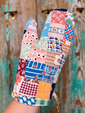 Upcycled Quilt Oven Mitt: Patchwork P1