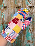 Upcycled Quilt Oven Mitt: Patchwork P1