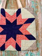 Upcycled Vintage 8-Point Star Quilt Tote: A2
