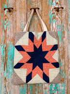 Upcycled Vintage 8-Point Star Quilt Tote: A3