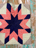 Upcycled Vintage 8-Point Star Quilt Tote: A3