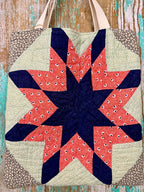 Upcycled Vintage 8-Point Star Quilt Tote: A3