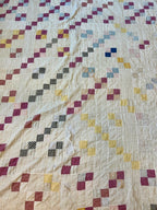 Vintage Four Nine Patch Cutter Quilt: Reds and Blues